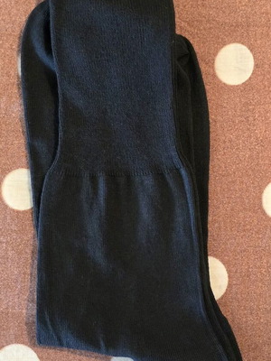 Black socks unisex size 40-42, high elastic cuff