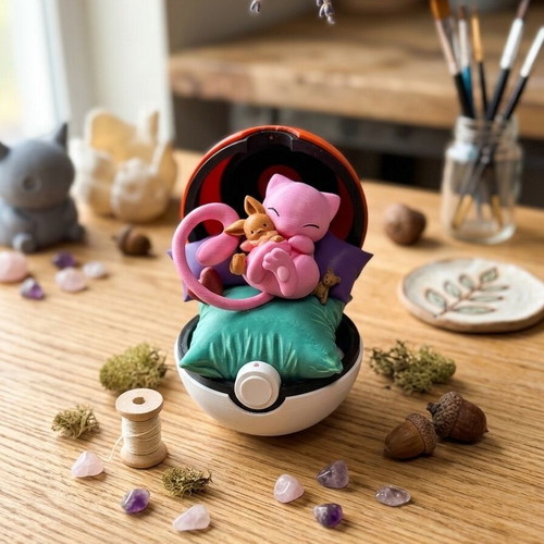 Cozy Mew with Eevee Doll Handmade