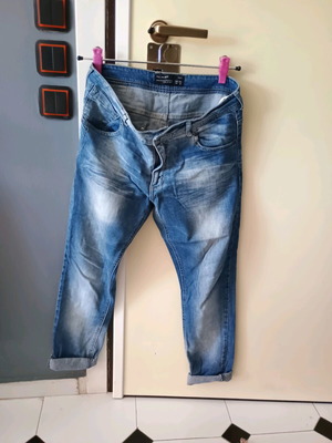 Pull and Bear women's jeans used, size 42, blue and green