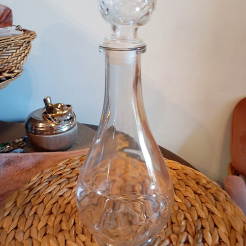 Vintage glass decanter like new, thick glass