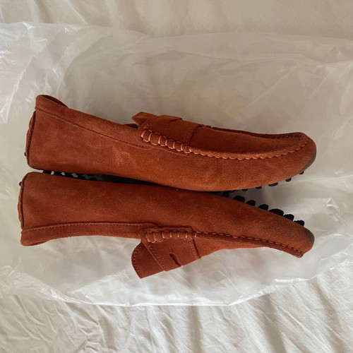 Hugs & Co men's castor moccasins used, UK size 9, orange