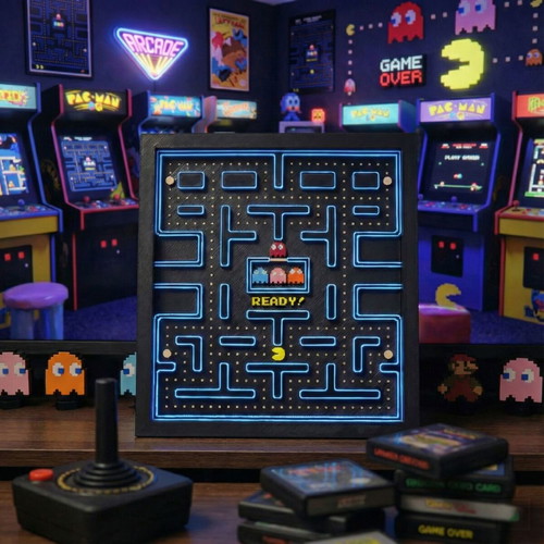 Pac-Man 3D Printed Frame, New Retro Arcade Decor