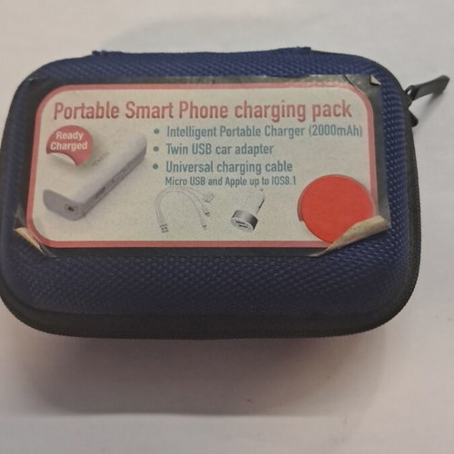 Portable smart phone charging pack used with car charger
