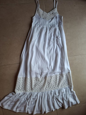 Julia Bergovich white dress like new, viscose, adjustable straps