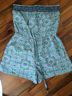 Strapless Romper blue, like new, size S