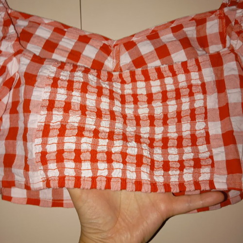 Monki crop top XL/XXL red and white like new