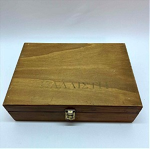 Vintage κουτί ξύλινο αποθήκευσης 9x32