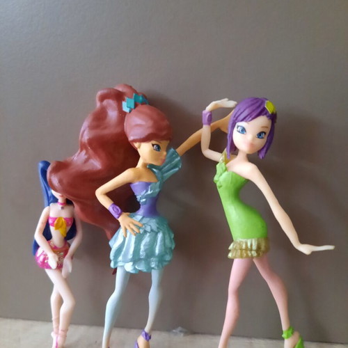 Winx Club collectible figures lot: Aisha, Tecna, Musa