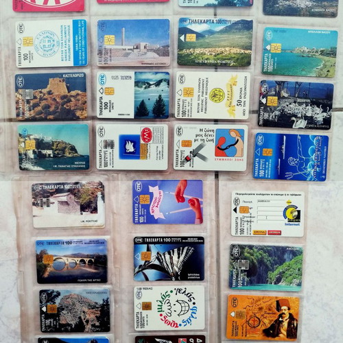Phone cards like new, pack of 28 with leatherette case