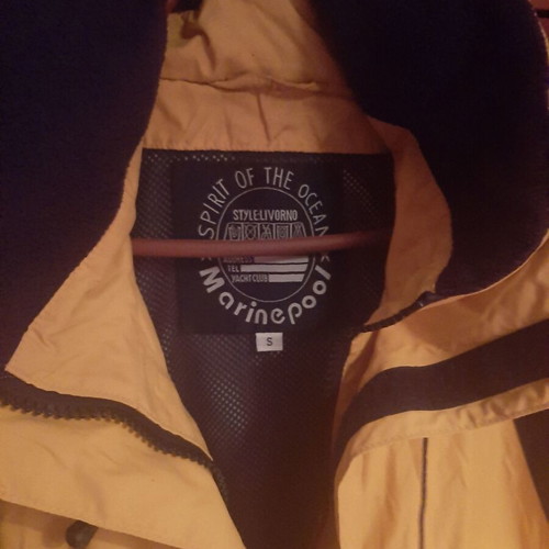 Marine Pool sailing jacket used, men's Small, blue and yellow