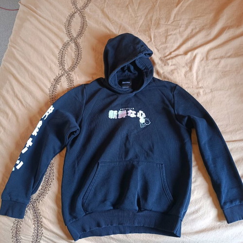Bershka men's hoodie size small like new, black
