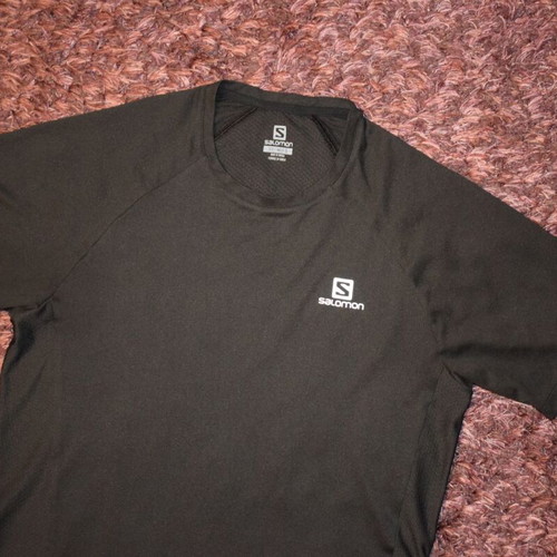 Salomon Cross Rebel SS Tee T-shirt Men Size S Like New Black