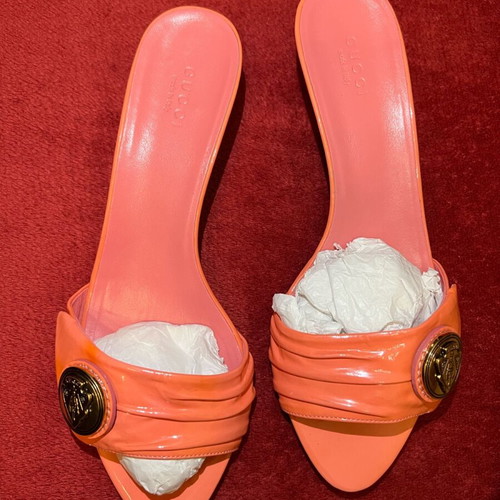 Gucci Margot sandals size 38 like new, sushi pink, 3.5cm heel