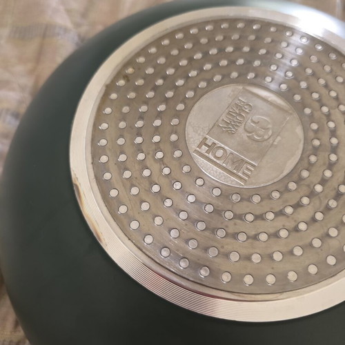 Wok pan Glow and Beauty with green handle, nonstick, new
