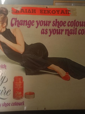 Lady Esquire Instant Shoe Colouring vintage tin advertising sign