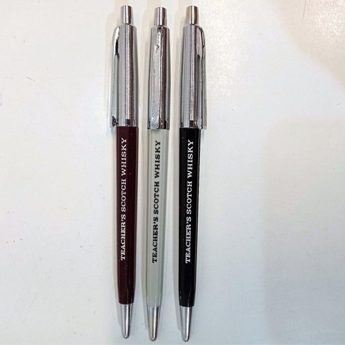 Teacher's Scotch Whisky promotional pens used, pack of 3