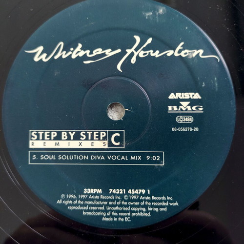 Whitney Houston Step By Step Remixes 2x12'' Vinyl Maxi Single used