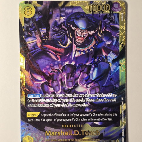 Marshall D. Teach One Piece Card Game OP16-119 Secret Rare card like new