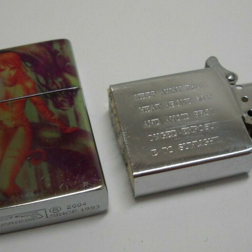Team Pistol 2004 vintage windproof petrol lighter unused