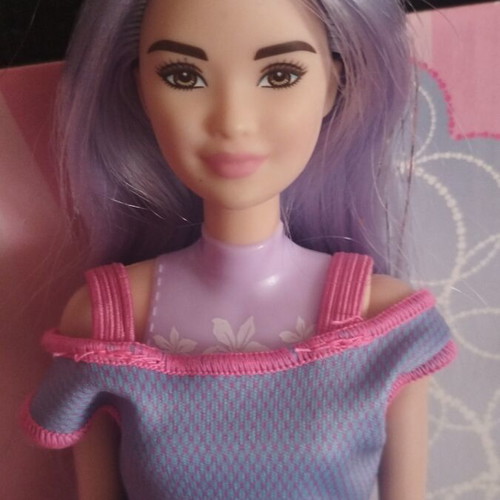 Barbie Colour Reveal doll with shiny purple hair