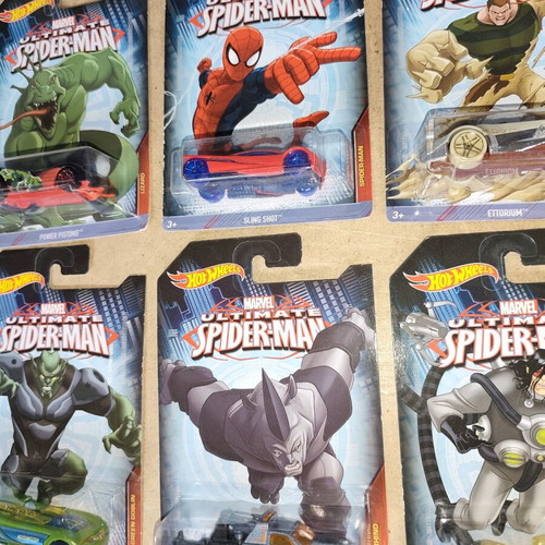 Hot Wheels Marvel Ultimate Spiderman set of 6 cars new