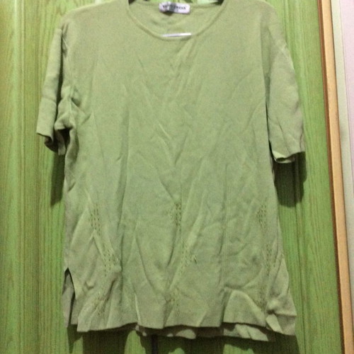 Green yarn blouse used, extra large, breathable