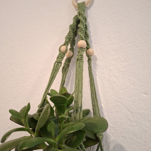 Macrame plant hanger handmade, new, 63 cm length