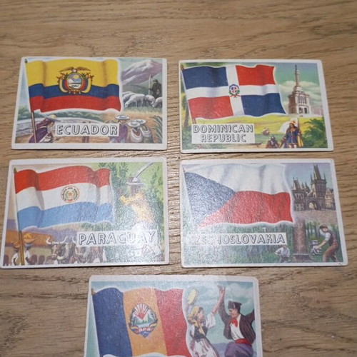 Old stickers with flags used