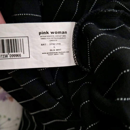Pink Woman striped one-piece jumpsuit like new, size S