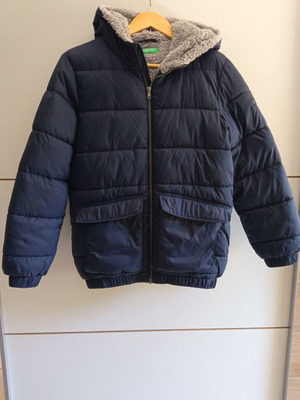 Benetton Kids' Blue Hooded Jacket 2XL Used, Age 11-12