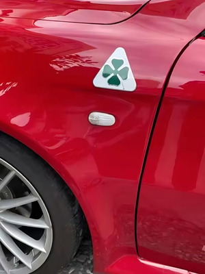 Alfa Romeo aluminum wing badges set of 2, new