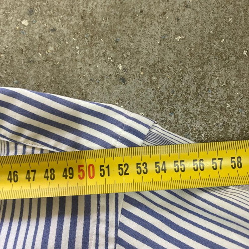Ralph Lauren Blake Long Sleeve Shirt, Light Blue White Pinstripe, L