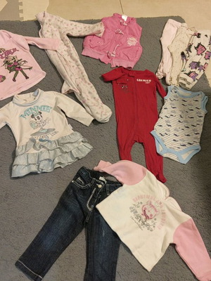 Winter clothes set for 12-month-old girl used
