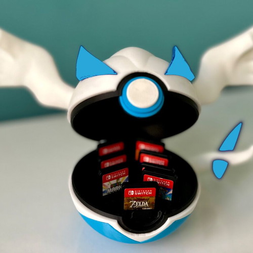 Lugia Pokeball Nintendo Switch Cartridge Holder like new