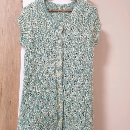 Hand-Knitted Vest New, Size L
