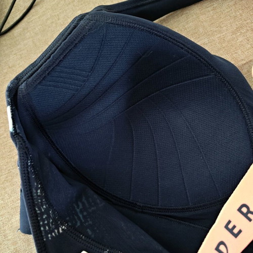 Under Armour sports bra new, size LG, blue