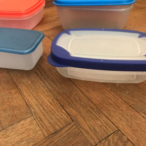 Tupperware used, pack of 11, 2 glass, various retro sizes
