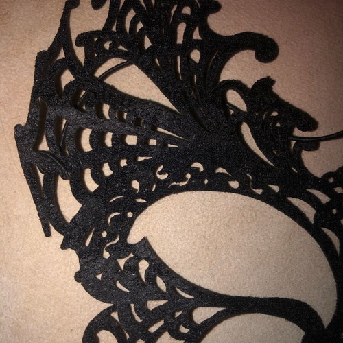 Venetian carnival mask black like new