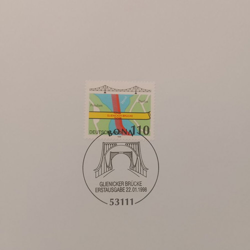 German stamp 1998 with Bonn first day cover, sealed block