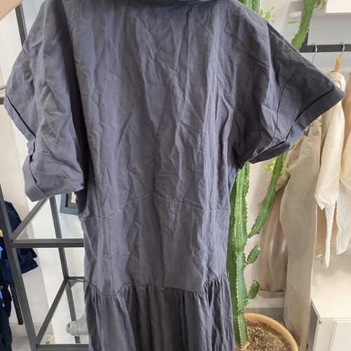 Zara cotton midi dress black used, short sleeve, sizes S/M