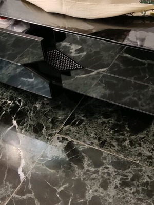 Coffee table used with mirror, strass, and two drawers