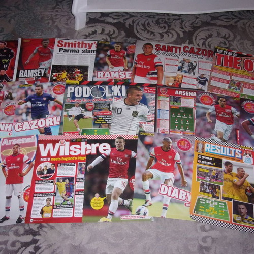 Arsenal FC hundreds of pages with articles and posters used