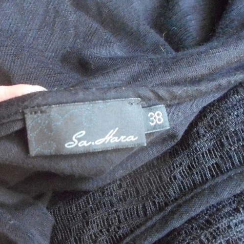 Black sleeveless blouse Sahara size 38 like new