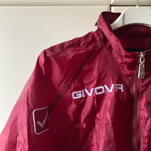 Givova windbreaker jacket burgundy size S new with hood