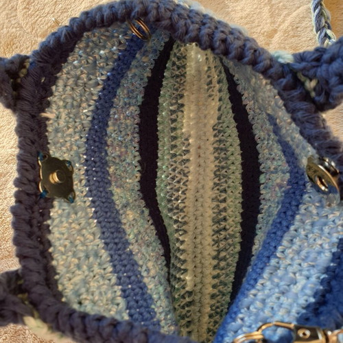 Boho crochet shoulder and hand bag for mobile phone, new