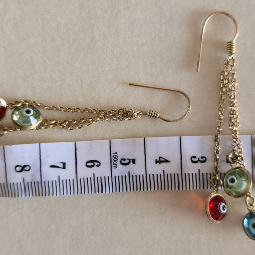 Earrings matakia used, 925 silver gold plated