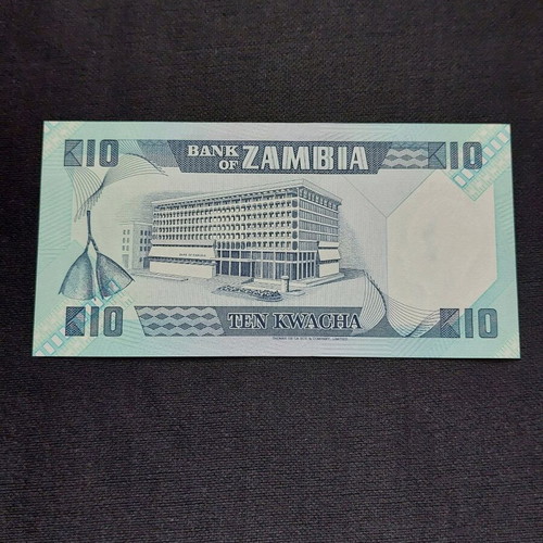 10 Kwacha banknote from Zambia new