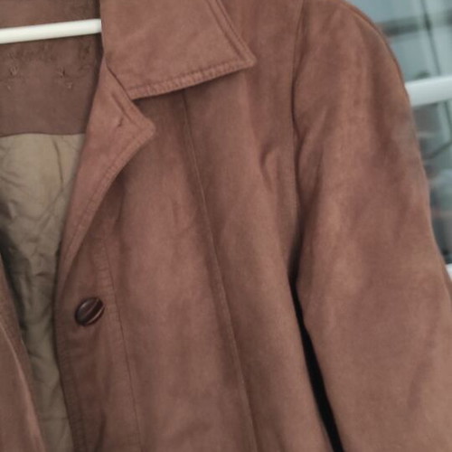 Vintage Panofori suede jacket with studs, like new, brown, XL