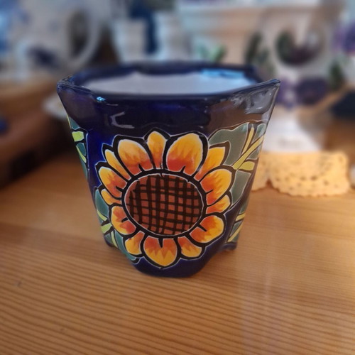 Ceramic planter Mexico new, 9.5/10 cm