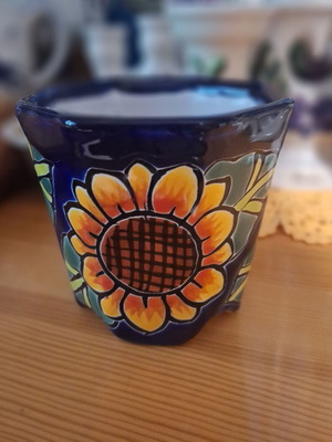Ceramic planter Mexico new, 9.5/10 cm